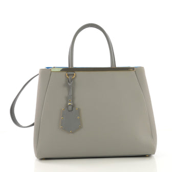 Fendi 2Jours Handbag Neoprene Medium Gray 40572179