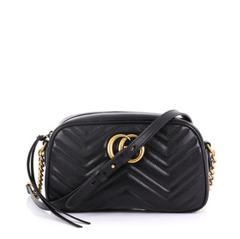 Gucci GG Marmont Shoulder Bag Matelasse Leather Small Black  40572/30