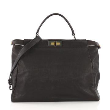 Fendi Peekaboo Handbag Leather Large Brown 4057232
