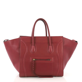 Celine Phantom Handbag Smooth Leather Medium Red