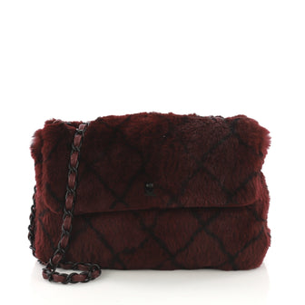 Chanel Model: Vintage CC Flap Bag Printed Lapin Fur Small Red 40572/49