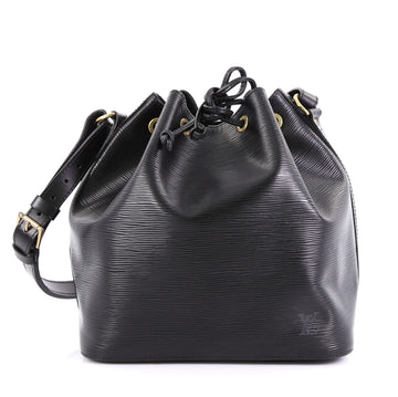 Louis Vuitton Petit Noe Handbag Epi Leather Black