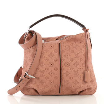 Louis Vuitton Selene Handbag Mahina Leather PM Pink