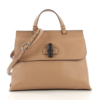 Bamboo Daily Top Handle Bag Leather Medium