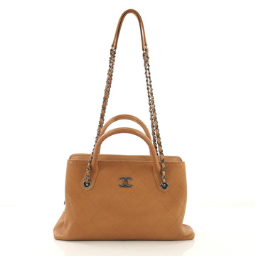 Chanel Urban Shopping Tote Quilted Caviar Small Brown 405791
