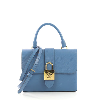 Louis Vuitton Locky Top Handle Bag Epi Leather BB Blue