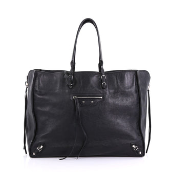 Balenciaga Papier A4 Zip Around Classic Studs Handbag Leather 40607/1
