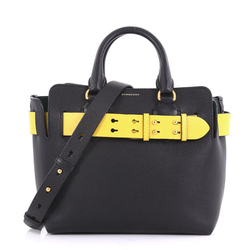 Burberry Belt Tote Leather Small Black 406151