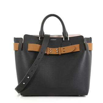Burberry Belt Tote Leather Medium Black 406152