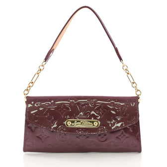 Louis Vuitton Sunset Boulevard Handbag Monogram Vernis Purple