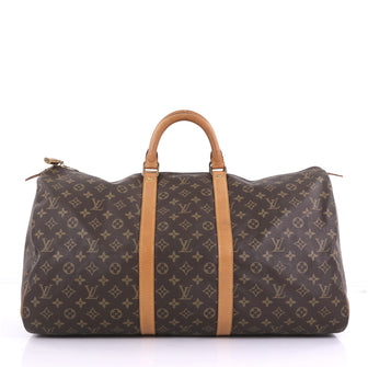 Louis Vuitton Keepall Bag Monogram Canvas 55 Brown