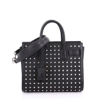 Saint Laurent Sac de Jour Handbag Studded Leather Nano 4064002