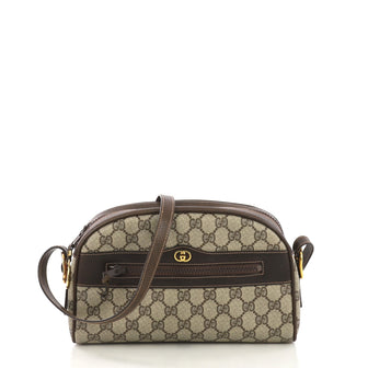 Gucci Vintage Front Zip Camera Bag GG Coated Canvas Small 406424