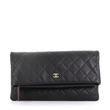 Chanel Beauty CC Clutch Quilted Lambskin Black 4066210