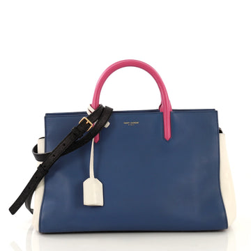 Saint Laurent Rive Gauche Cabas Leather Small Blue 406721