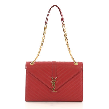 Saint Laurent Classic Monogram Envelope Satchel Matelasse 406733