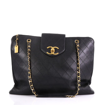 Chanel Vintage Supermodel Weekender Bag Quilted Leather 4067512