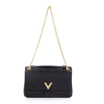 Louis Vuitton Very Chain Bag Monogram Leather Black