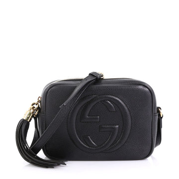 Gucci Soho Disco Crossbody Bag Leather Small Black 406756