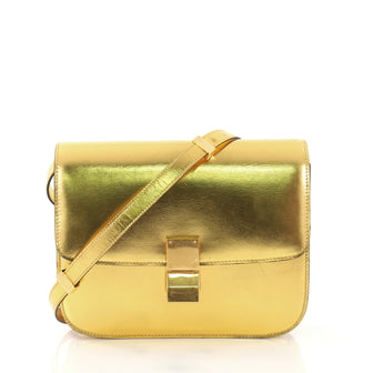 Celine Classic Box Bag Smooth Leather Medium Gold 406772