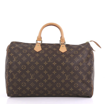 Louis Vuitton Speedy Handbag Monogram Canvas 40 Brown 4067814