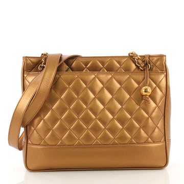 Chanel Model: Vintage Slit Pocket Shoulder Bag Quilted Lambskin Medium Brown 40678/21