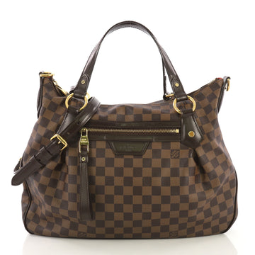 Louis Vuitton Evora Handbag Damier MM Brown