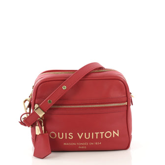 Louis Vuitton Flight Paname Takeoff Bag Leather Red 4067839