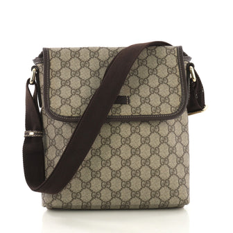 Gucci Flap Messenger GG Coated Canvas Small Brown 40678/44