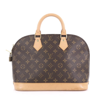 Louis Vuitton Vintage Alma Handbag Monogram Canvas PM Brown 4067845