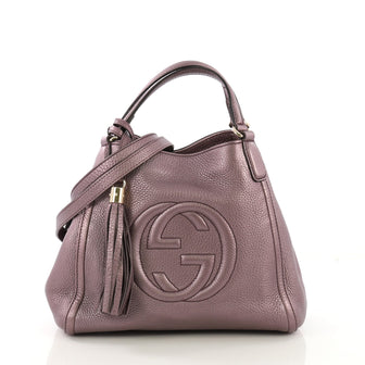 Gucci Soho Shoulder Bag Leather Small Purple 40678/47