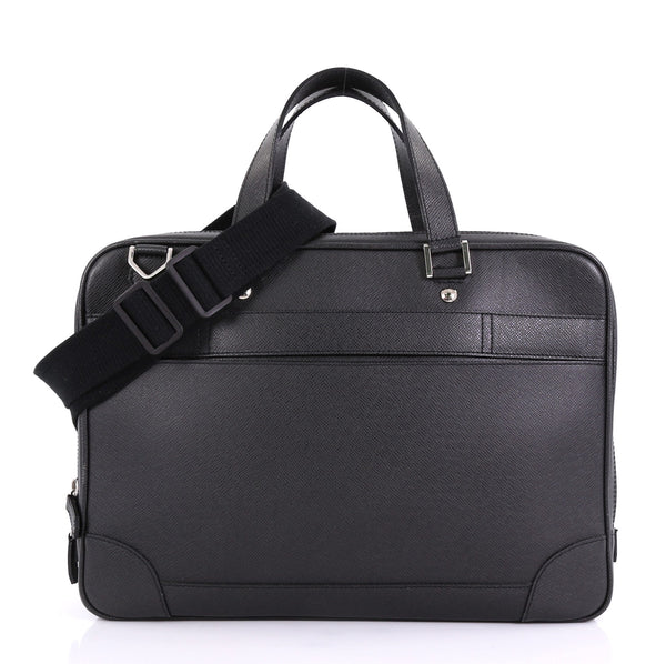 Louis Vuitton Alexander Briefcase Taiga Leather Black 4067852