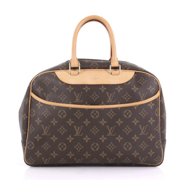 Louis Vuitton Deauville Handbag Monogram Canvas Brown 406786