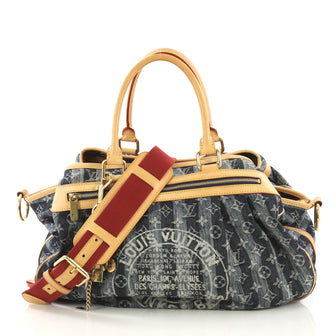Louis Vuitton Cabas Raye Limited Edition Denim GM Blue 406823