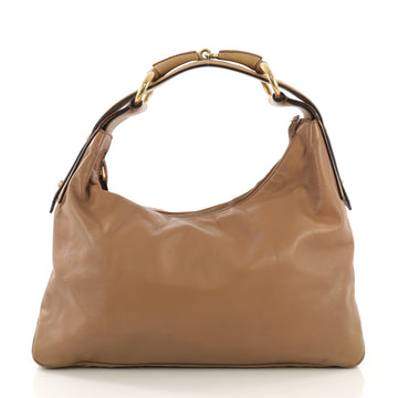 Gucci Horsebit Hobo Leather Medium Brown 406872