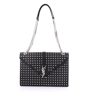 Saint Laurent Classic Monogram Envelope Satchel Studded 406892