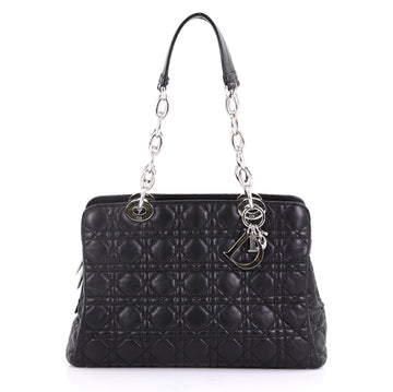 Christian Dior Soft Zipped Shopping Tote Cannage Quilt 406903