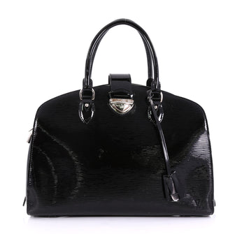 Louis Vuitton Pont Neuf Handbag Electric Epi Leather GM Black