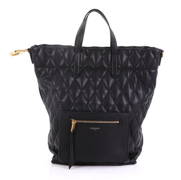 Givenchy Duo Convertible Backpack Quilted Canvas Black 40705/1