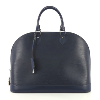 Louis Vuitton Alma Handbag Epi Leather GM Blue 4070810