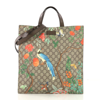 Gucci Convertible Soft Open Tote Tian Print GG Coated 4070812