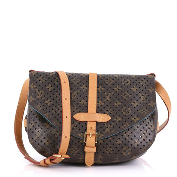 Louis Vuitton Flore Saumur Handbag Perforated Monogram 407151