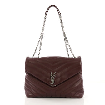 Saint Laurent LouLou Shoulder Bag Matelasse Chevron Leather 407172