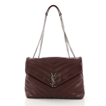 Saint Laurent LouLou Shoulder Bag Matelasse Chevron Leather 407172