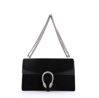 Gucci Dionysus Handbag Suede Small Black 407282