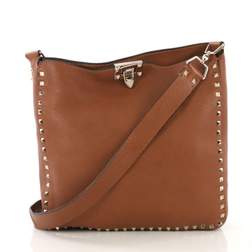 Valentino Rockstud Flip Lock Messenger Bag Leather Medium 407302