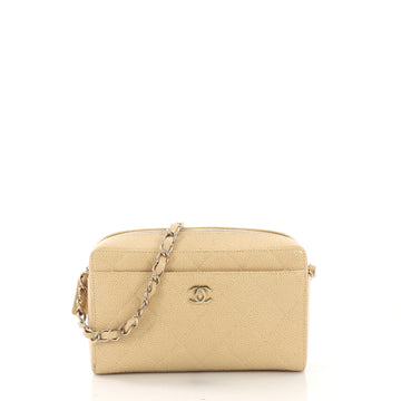 Chanel Vintage Front Pocket Camera Bag Quilted Caviar Small 407361