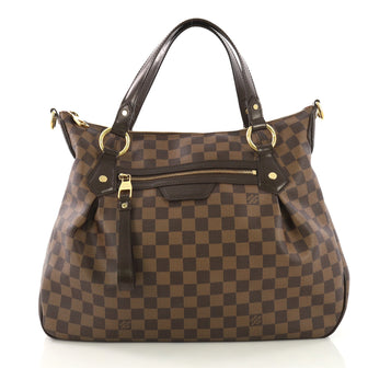 Louis Vuitton Evora Handbag Damier MM Brown 407581