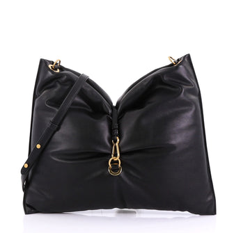 Stella McCartney Bubble Hobo Bag Faux Leather Large Black 407681