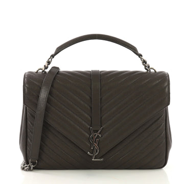 Saint Laurent Classic Monogram College Bag Matelasse Chevron 407741